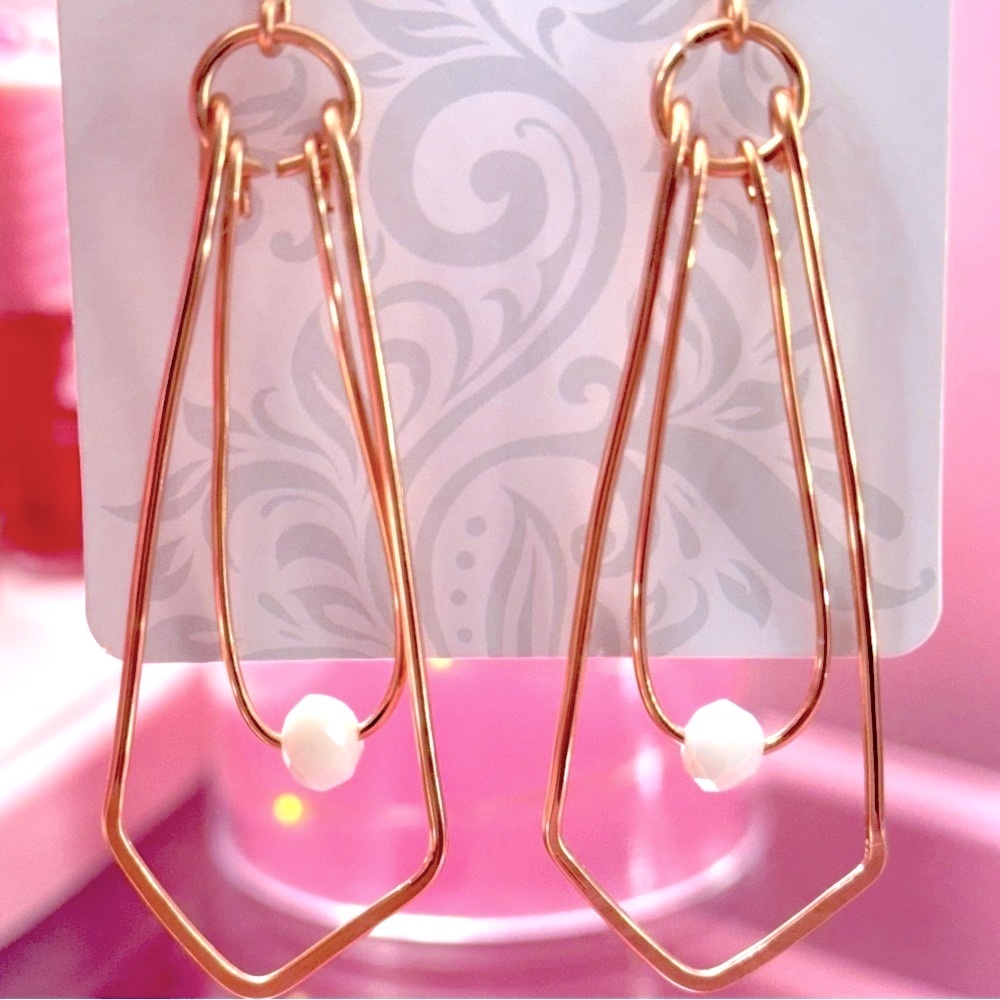 Handmade Earrings Handcrafted With Love Gold Dangle Design